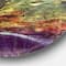 Designart - Abstract Fall Watercolor Drawing' Landscape Metal Round Wall Decor